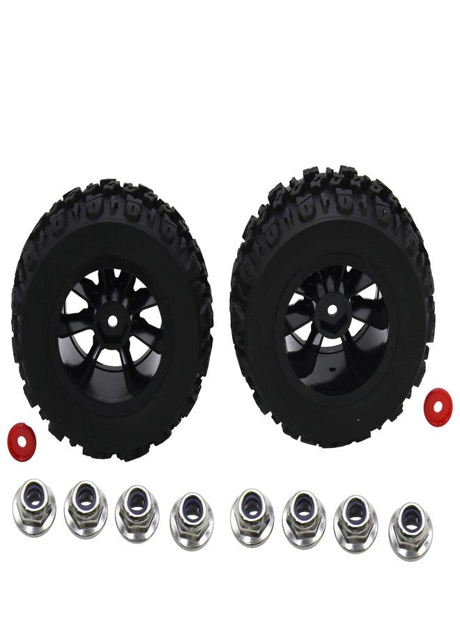 Blomiky 14300E1 12mm Hex-Hole 3.5 * 1.65 Inch Wheel Assembly Tire Set Accessories Suitable for 1/14 1/16 Hyper Go 14210 14211 H14BM H16BM H16PL 16208 16209 RC Trucks / 14210 Tire and Locknut - Image 5